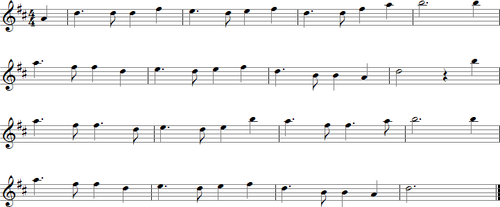 Auld Lang Syne Sheet Music for E-flat Saxophones