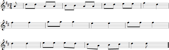 Bingo Sheet Music for B-flat Saxophones
