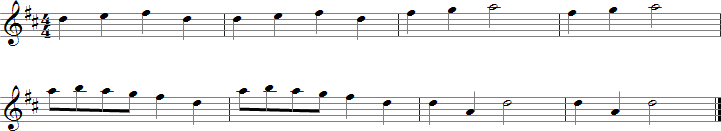 Frere Jacques Sheet Music for E-flat Saxophones