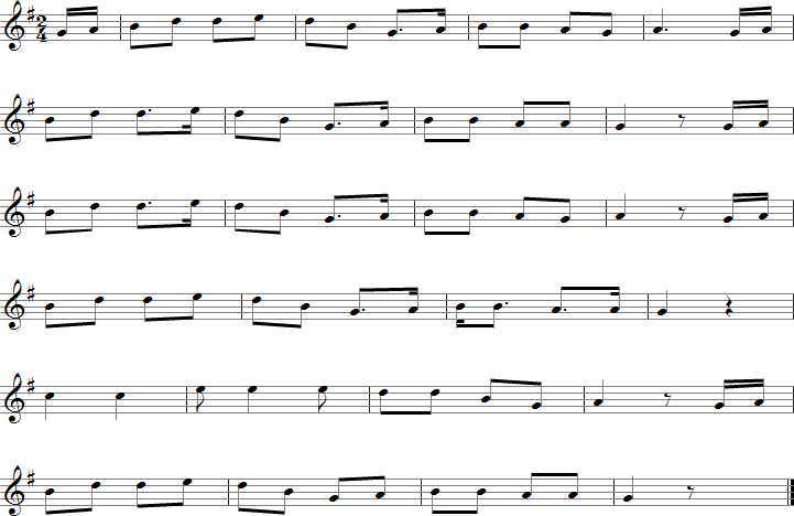 Oh! Susanna Sheet Music for B-flat Saxophones