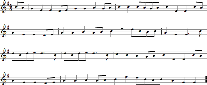 The Parting Glass Sheet Music for B-flat Saxophones