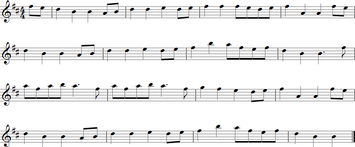 The Parting Glass Sheet Music for E-flat Saxophones